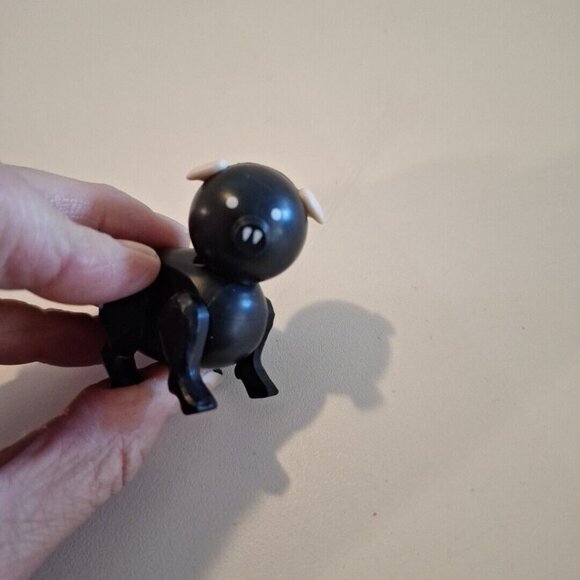 Vintage Black & White Little People Pig for Farm Set Made In Hong Kong Great! - Picture 6 of 6